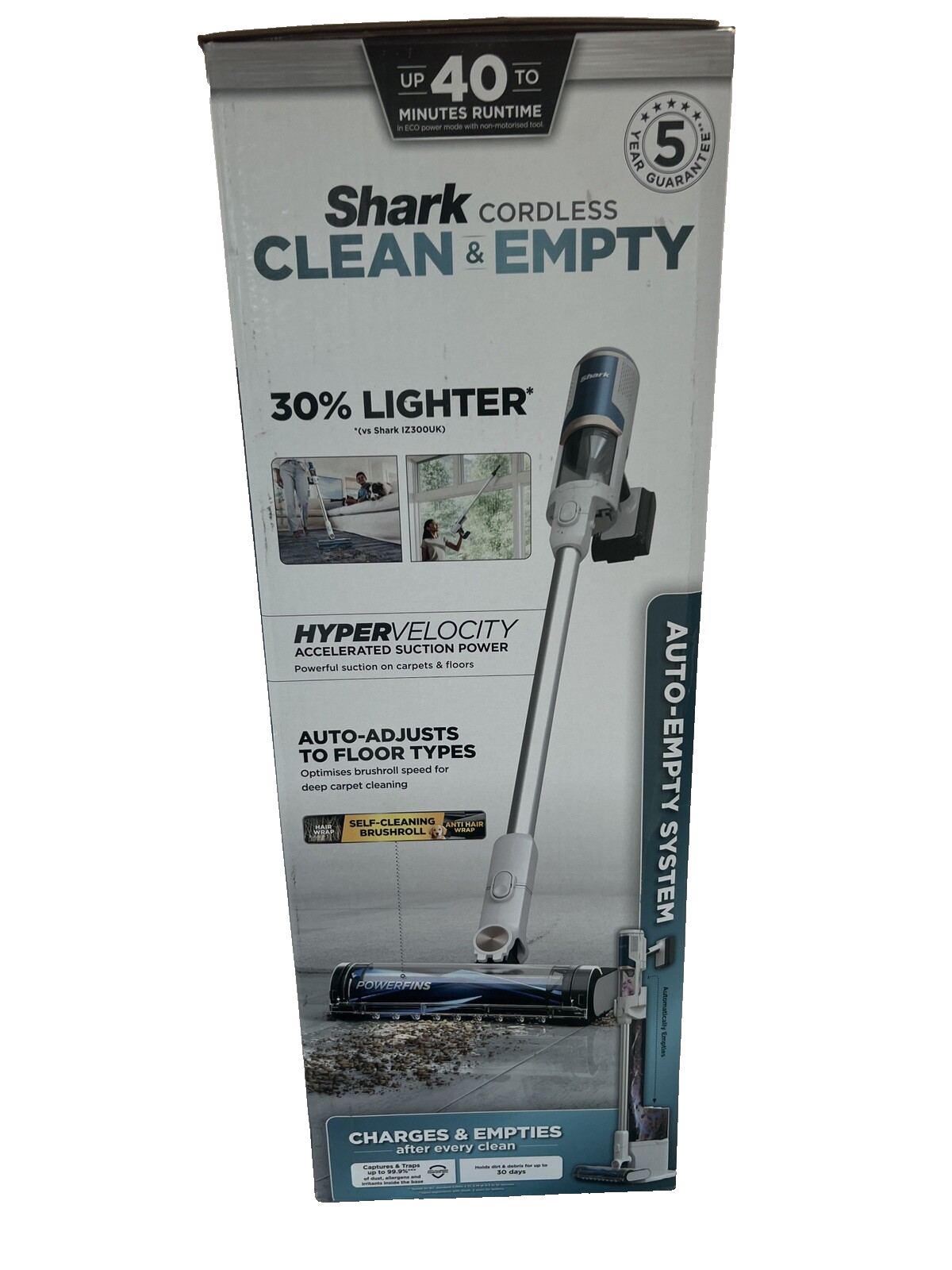 Shark Clean & Empty Cordless Vacuum Cleaner with Auto-Empty System, BU3521UK