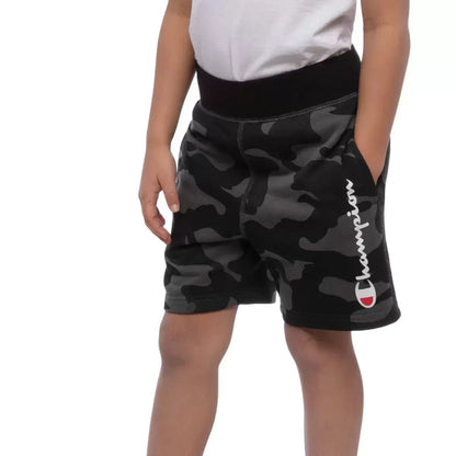 Champion Youth French Terry 2 Pack Shorts in Black/Camo