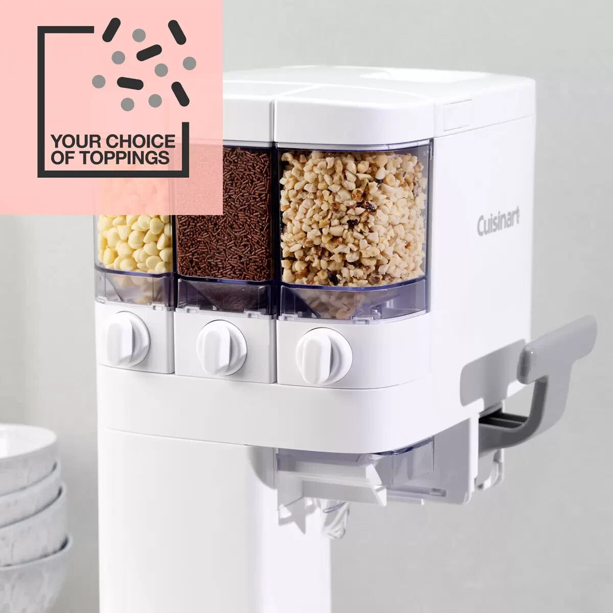 Cuisinart ICE48U Soft Serve Ice Cream Maker Sorbet, frozen Yogurt, Vegan dessert