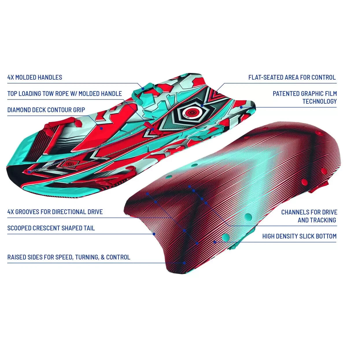 Sno-Storm 2 Seater Vipernex Snow Sled in Red 50" (127 cm)
