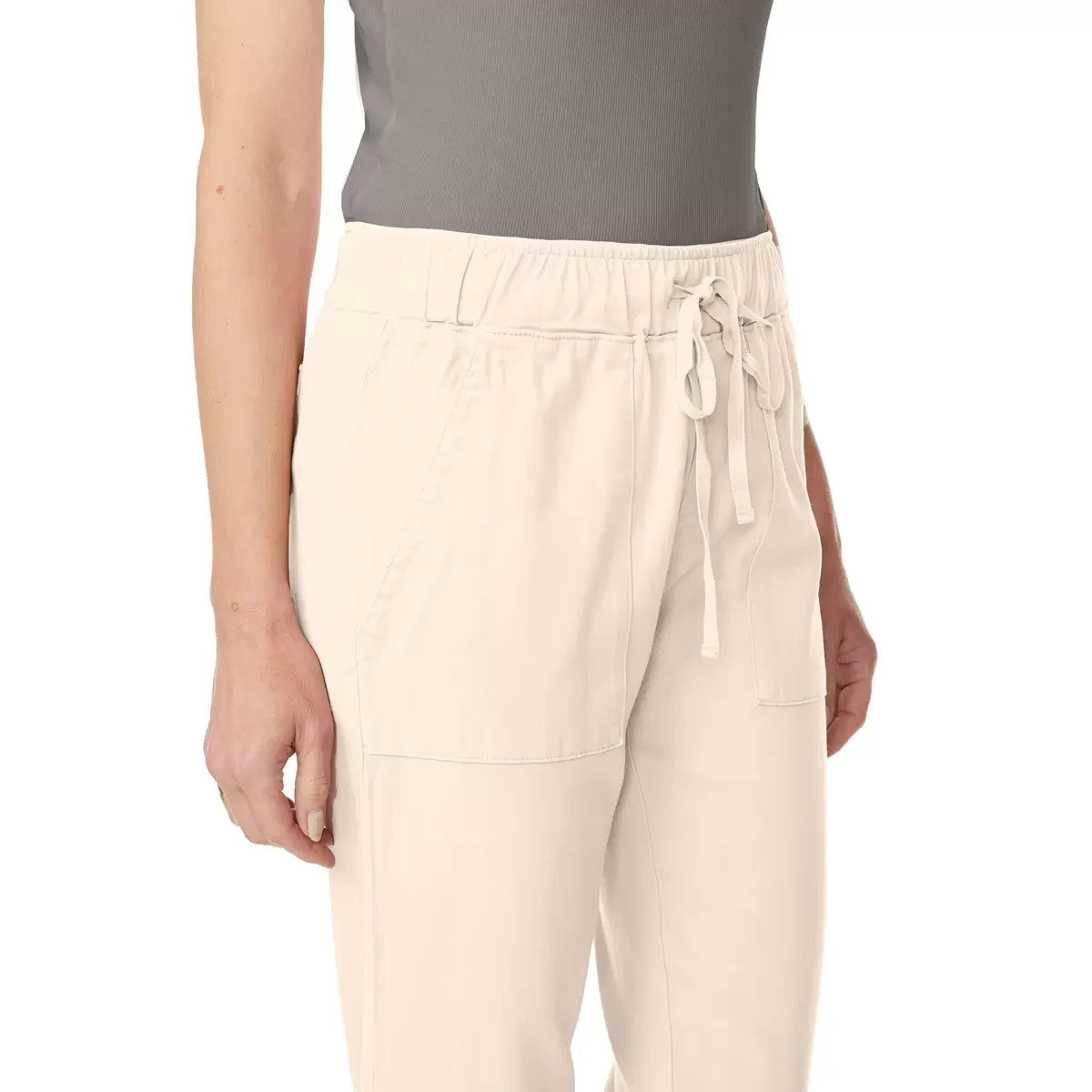 Buffalo Ladies Cargo Tencel Pant in Cream, Medium