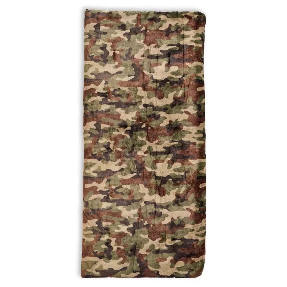 Camouflage Faux Fur Slumber Bag 137 x 142 cm Northwest Cloud Touch Super Soft