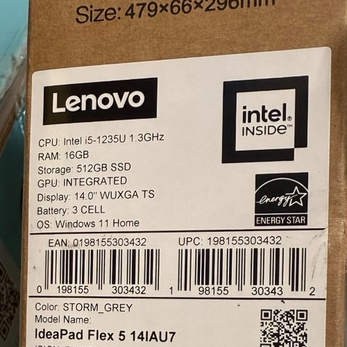 Lenovo IdeaPad Flex 5, Intel Core i5, 16GB RAM, 512GB SSD, 14 Inch Convertible