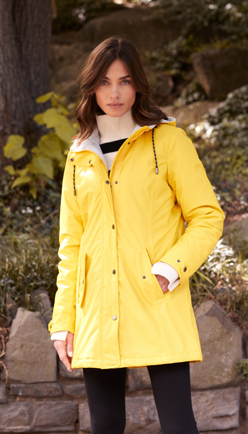Weatherproof Ladies Slicker Jacket in Sunshine Yellow