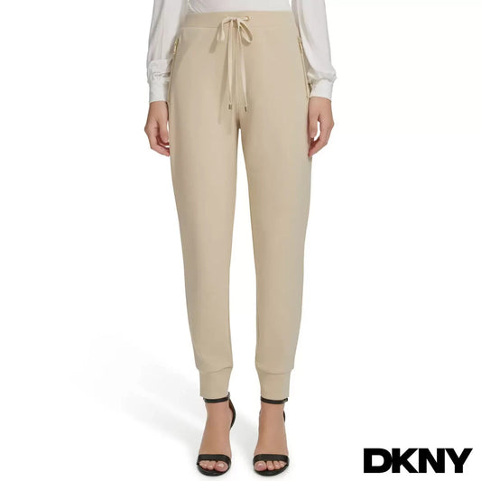 DKNY Ladies Cuffed Pant in Pebble Medium & Large NEW