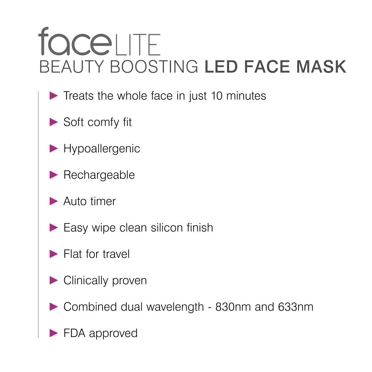 NEW Rio faceLite Beauty Boosting LED Face Mask