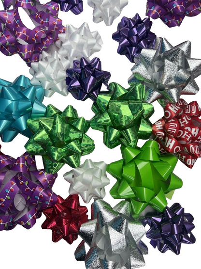 Kirkland Signature Christmas Gift Bows in Bright Colours - 50 Pack Costco