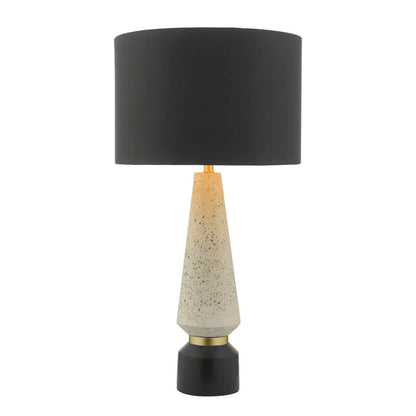 Onora Terrazzo Table Lamp with Black Faux Silk Shade