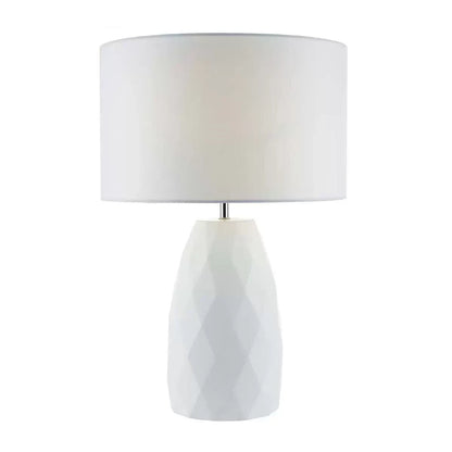 Ciara Geometric White Table Lamp där lighting