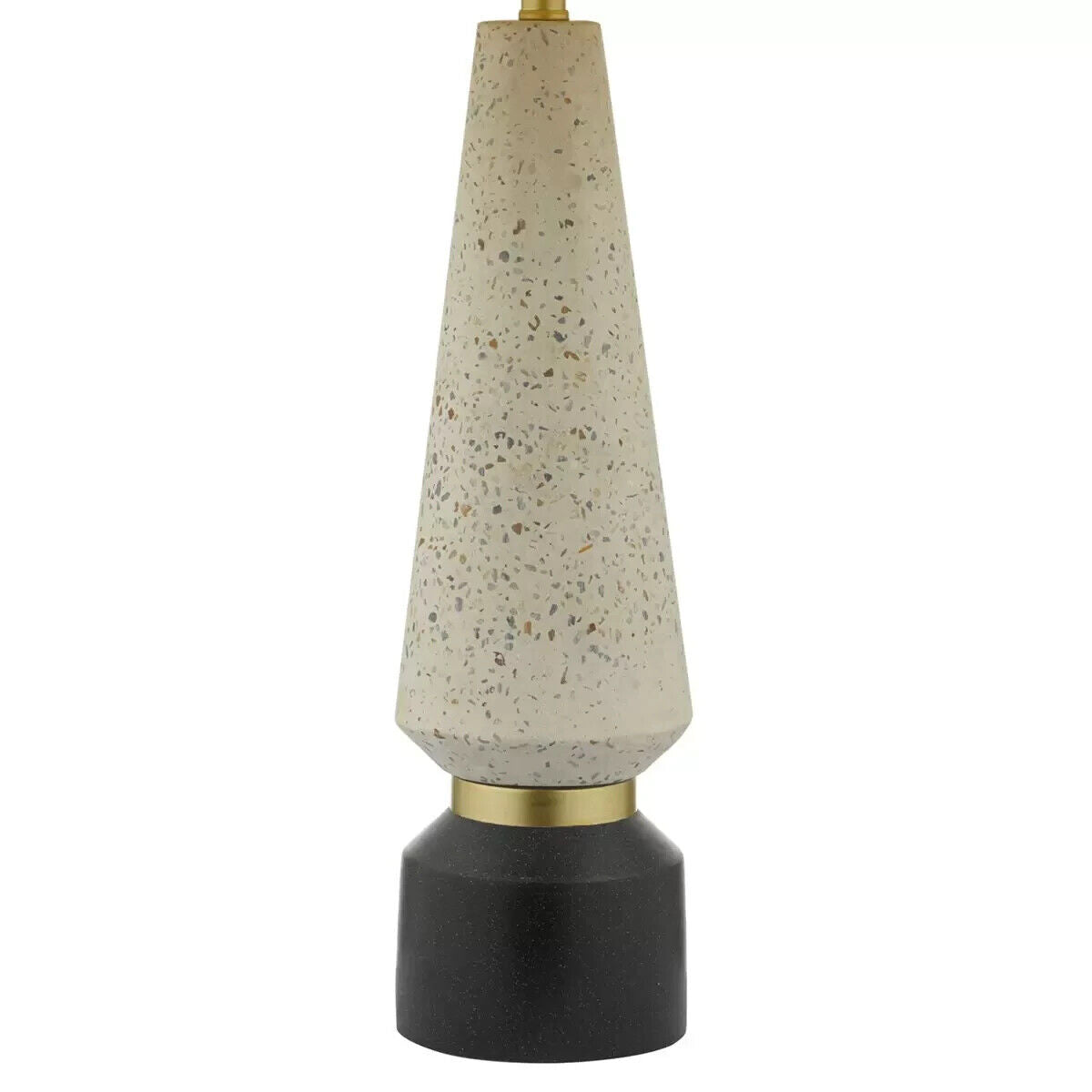 Onora Terrazzo Table Lamp with Black Faux Silk Shade