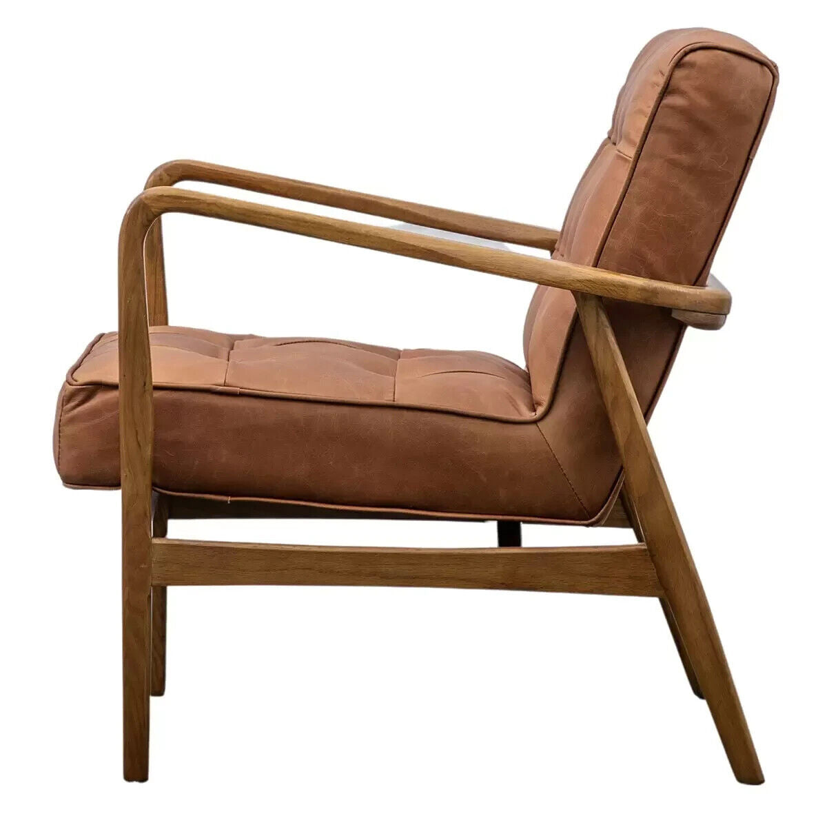 New Gallery Humber Vintage Brown Leather Armchair Stylish. Delivery available