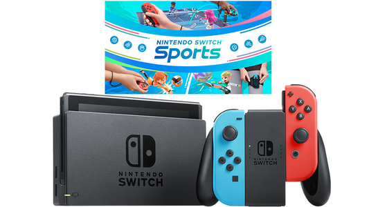 Nintendo Switch  Sports Set 32GB Console - Neon Blue Neon Red