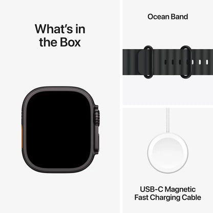 Apple Watch Ultra 2 49mm Ocean Band - Black One Size (GPS + Cellular) MX4P3QA/A