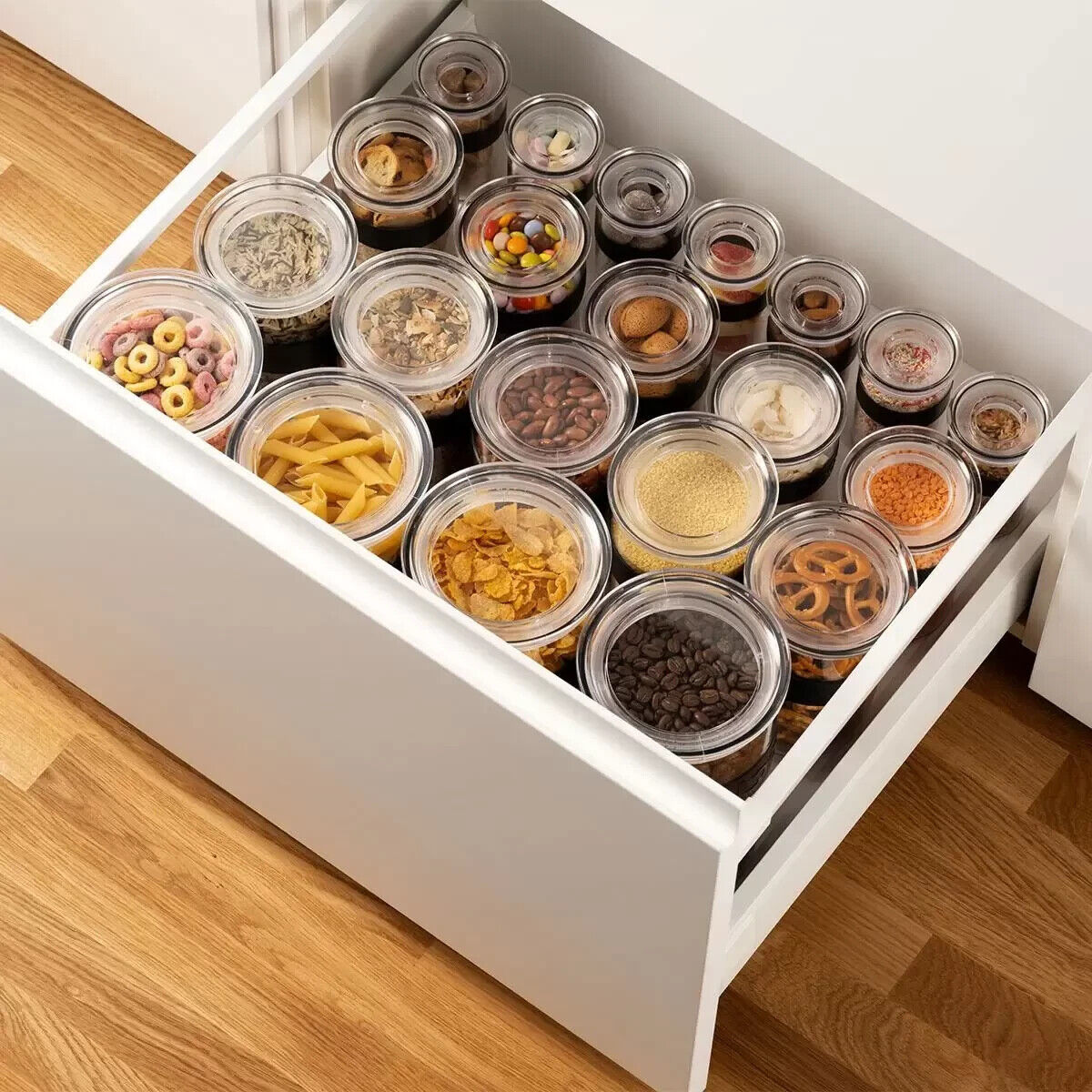 NEW Bodum PRESSO 12 Storage Jars with Lids Food Canisters Kitchen Organisation