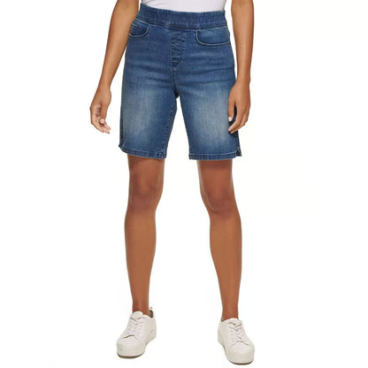 DKNY Women's Pull On Short Mid wash small