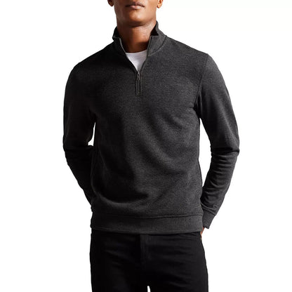 Ted Baker Men's Quarter Zip Sweatshirt in Charcoal, Extra Large RRP £95