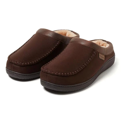 Dearfoam Men's Clog Slippers in Brown