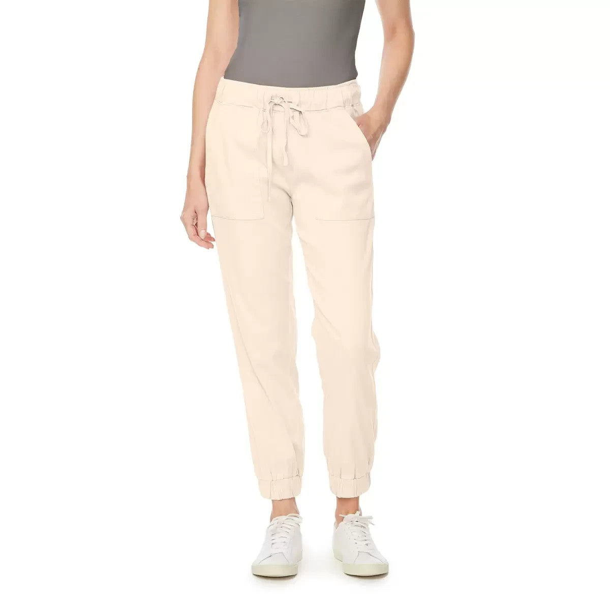 Buffalo Ladies Cargo Tencel Pant in Cream, Medium