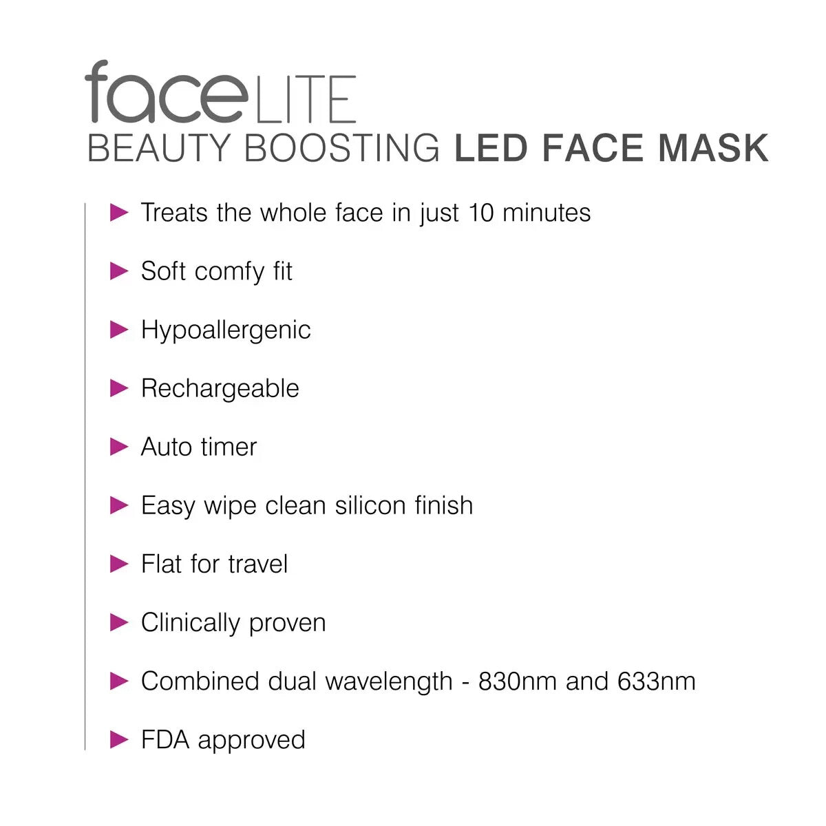 Rio faceLite Beauty Boosting LED Face Mask New / Box opened