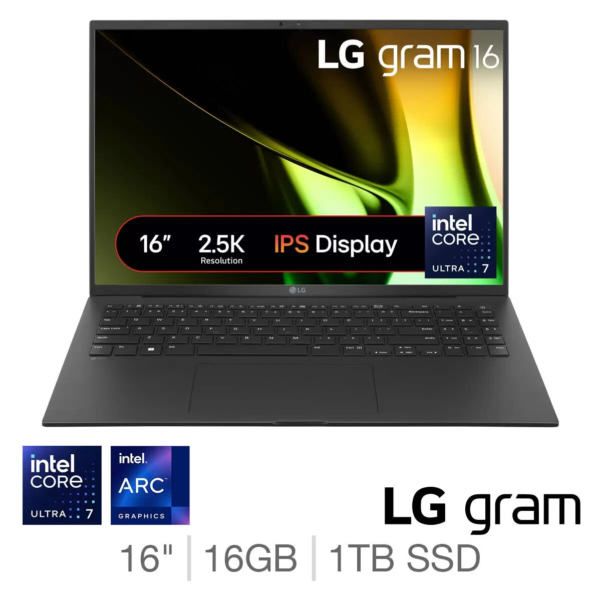 LG Gram Laptop Lightweight Ultra 7 16GB RAM 1TB SSD 16 Inch 16Z90S-G.AA78A1 VAT