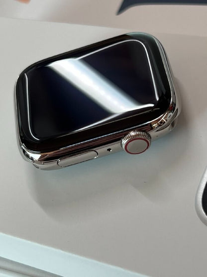 APPLE Watch Series 9 Cellular 45 mm Silver Stainless Steel Case with Storm Blue
