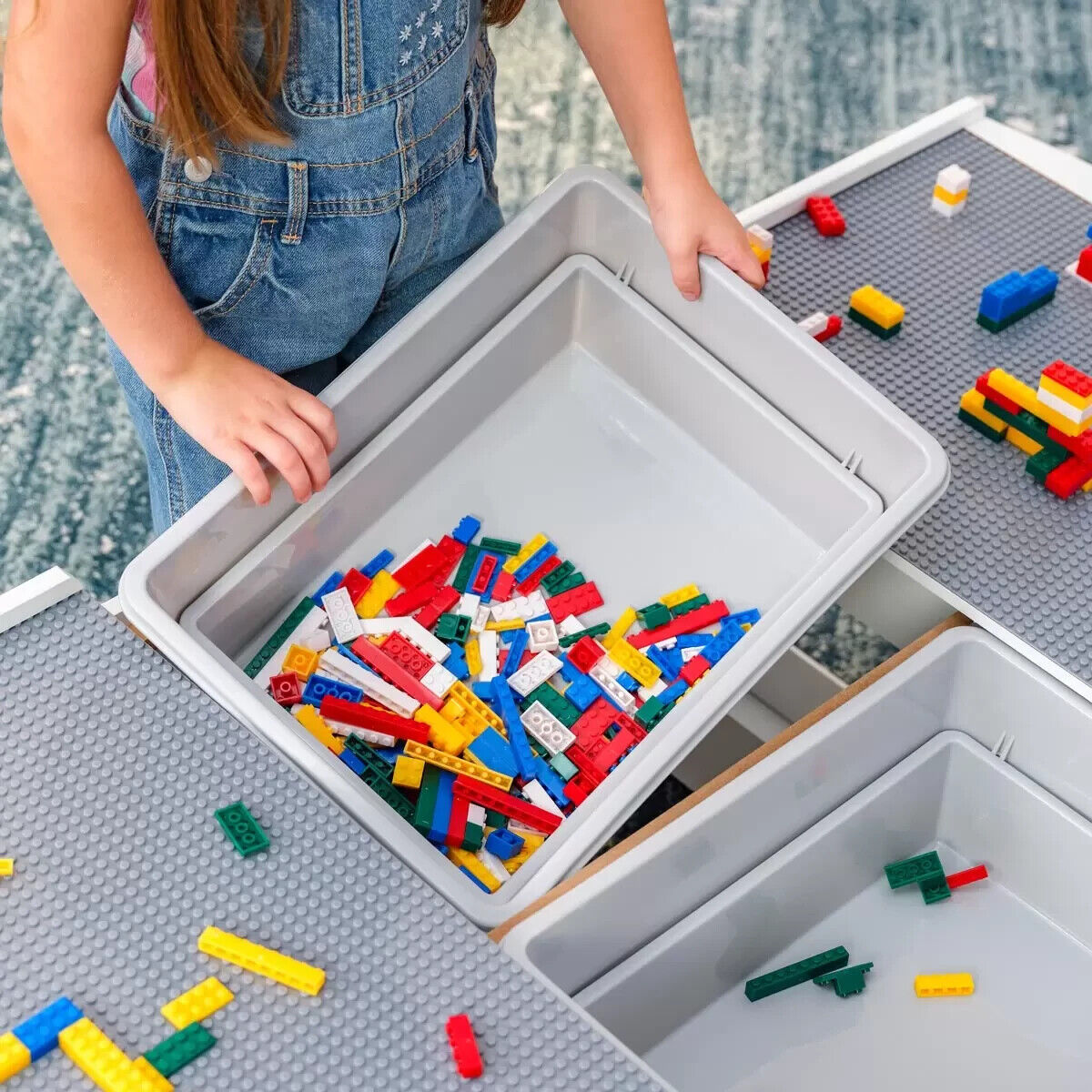 NEW KidKraft Building Bricks Play n Store Mega Table (3+ Years) LEGO