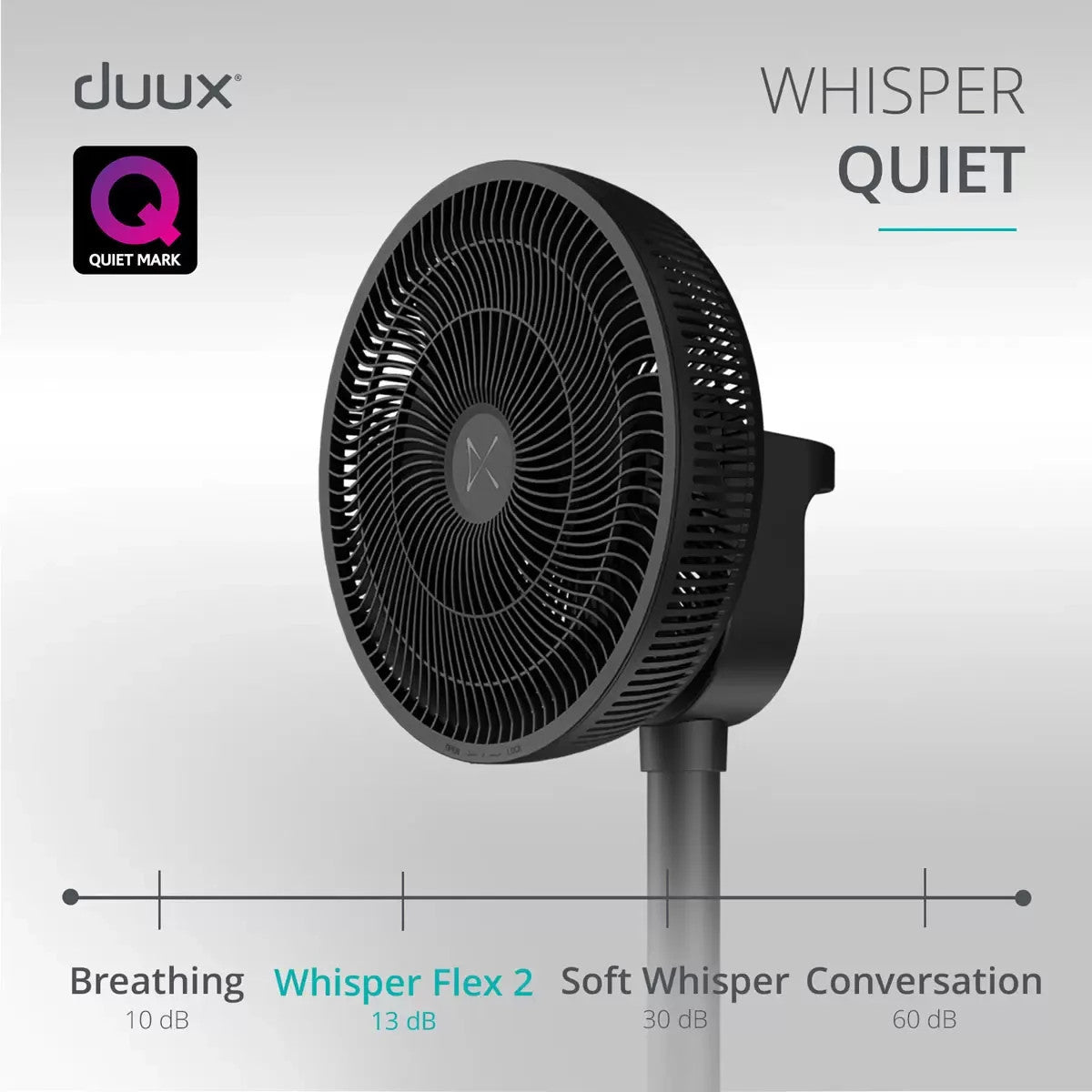 Duux Whisper Flex 2 Smart Fan DXCF70UK, Black