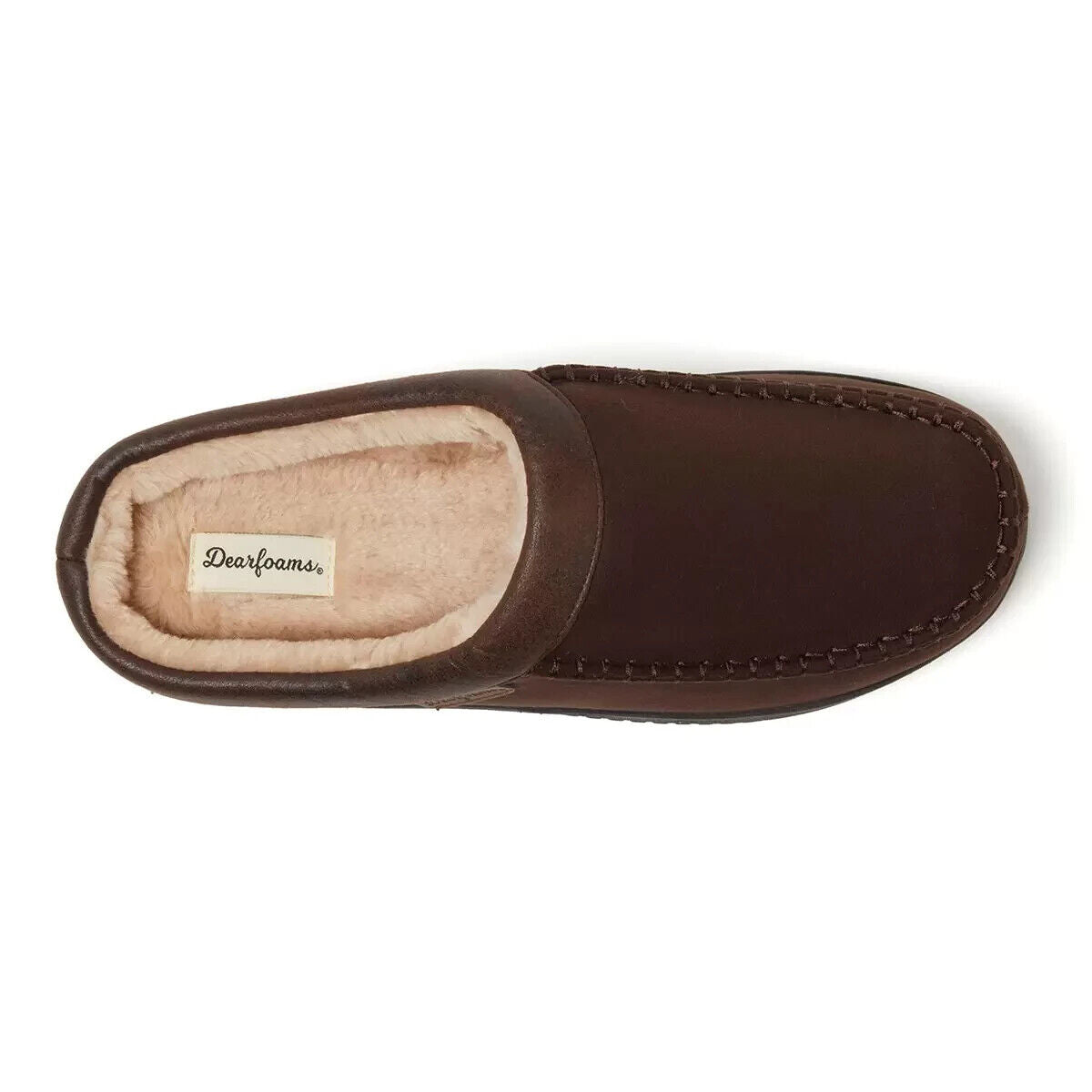 Dearfoam Men's Clog Slippers in Brown