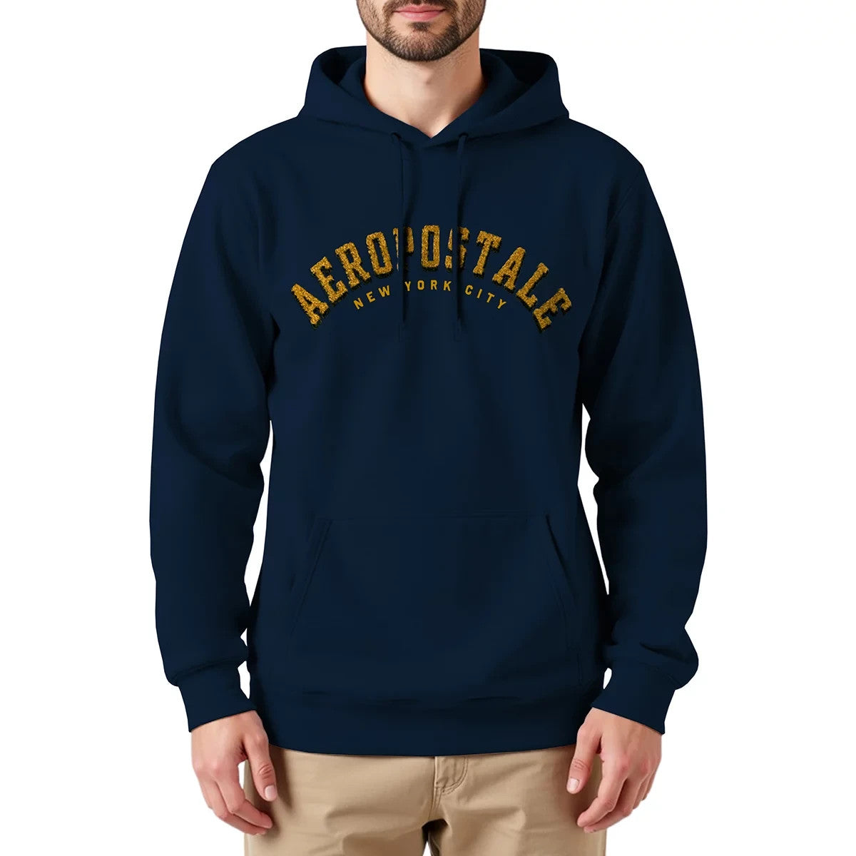 Aeropostale Men's Fleece Hoody in Navy M