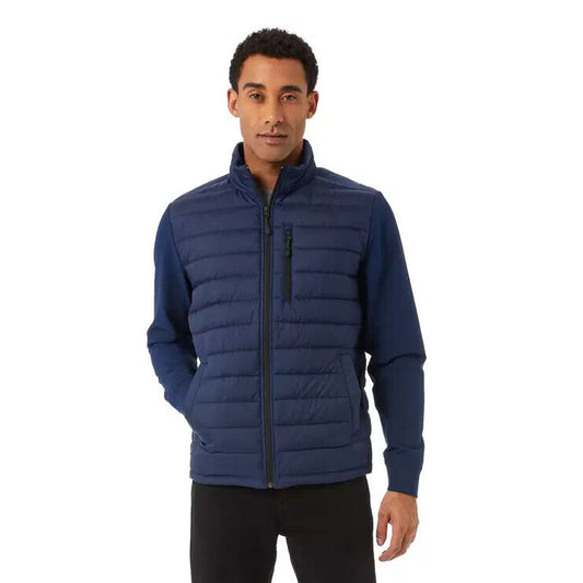 32 Degrees Mixed Media Jacket in Navy ( M , L , XL )