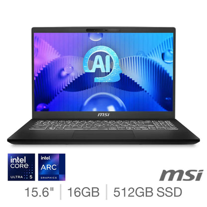 MSI Modern 15 H AI 15" Laptop 9S7-15H551-003 Intel Ultra 5 16GB RAM 512GB SSD AI