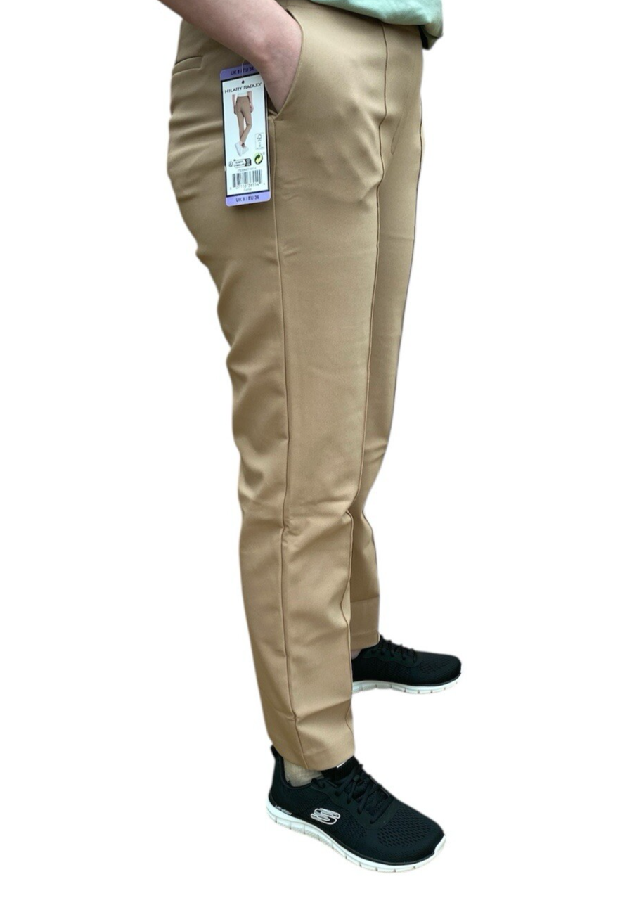 Hilary Radley Ladies Comfort fit Slim Leg Stretch Pull On Pant Camel S M L XL