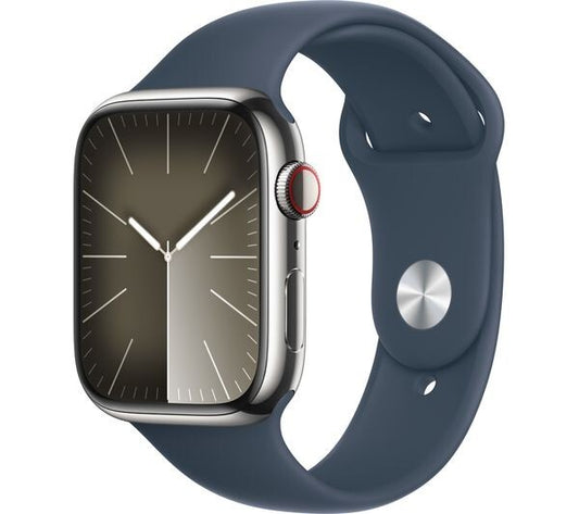 APPLE Watch Series 9 Cellular 45 mm Silver Stainless Steel Case with Storm Blue