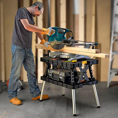 NEW Keter Folding Worktable with Clamps