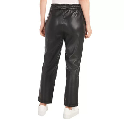 Hilary Radley Faux Leather Pant in Black Size XL