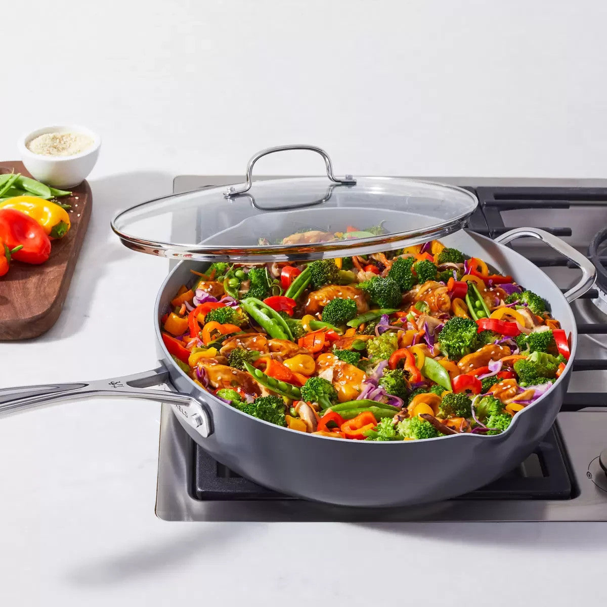 Henckels Hard Anodised Ceramic Saute Pan, 4.7L
