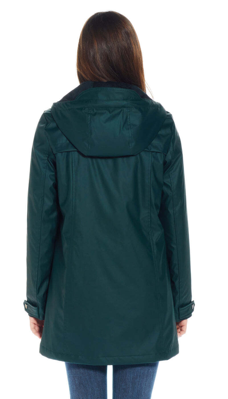 Weatherproof Ladies Slicker Jacket in Hunter Green