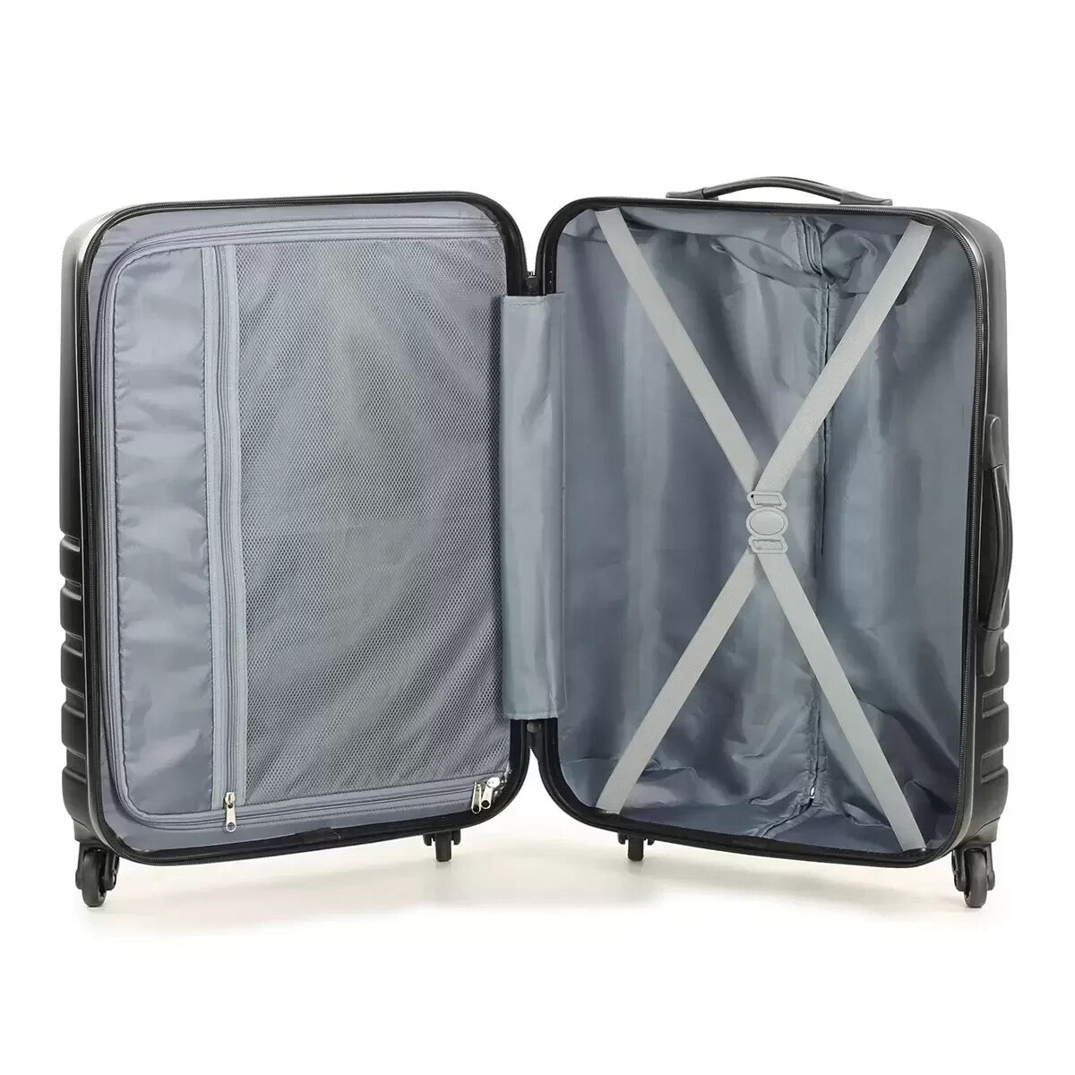 Rock Byron Piece Hardside Luggage Set in Black