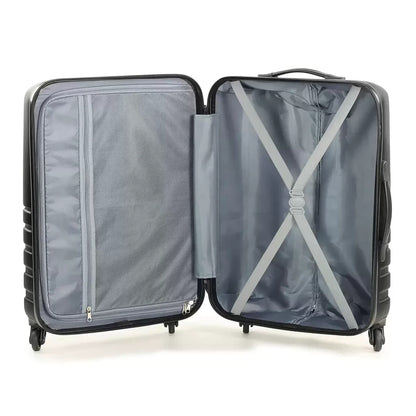 Rock Byron Piece Hardside Luggage Set in Black