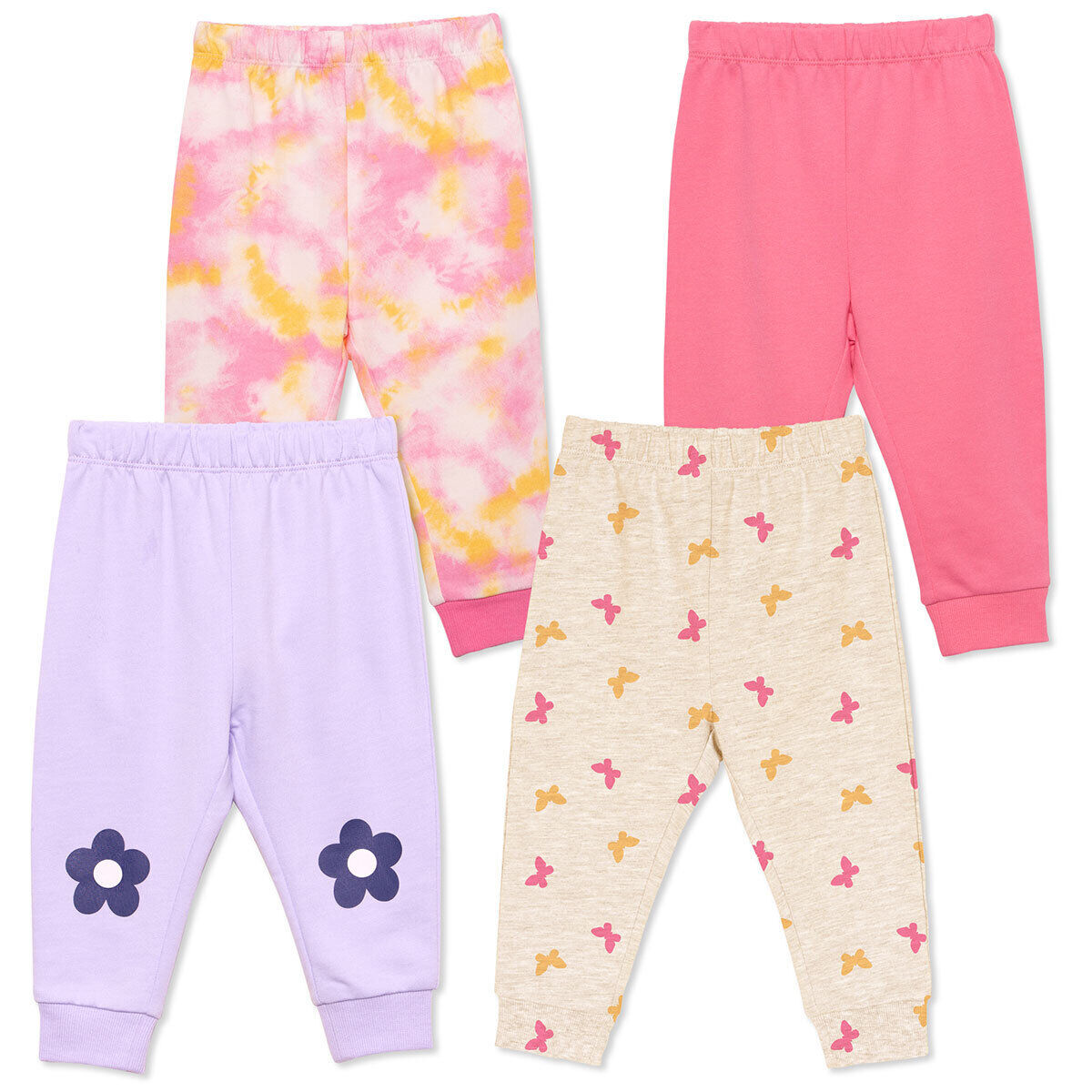 Pekkle Children's 4 Pack Pant in Rainbow/Butterfly/Star