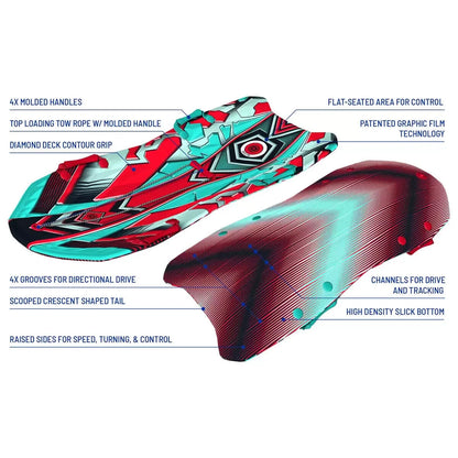 Sno-Storm 2 Seater Vipernex Snow Sled in Red 50" (127 cm)