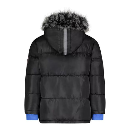 Andy & Evan Boy's Parka Coat in Black, XS