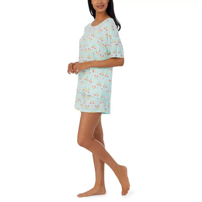 Disney Mickey Mouse Women's 2 Piece Pyjama Set - Aqua