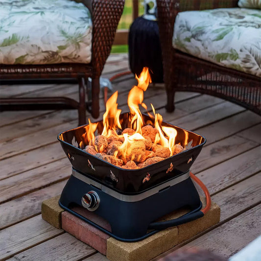 Outland Living Firecube with Cover & Carry Kit travel size Firebowl Fire Pit