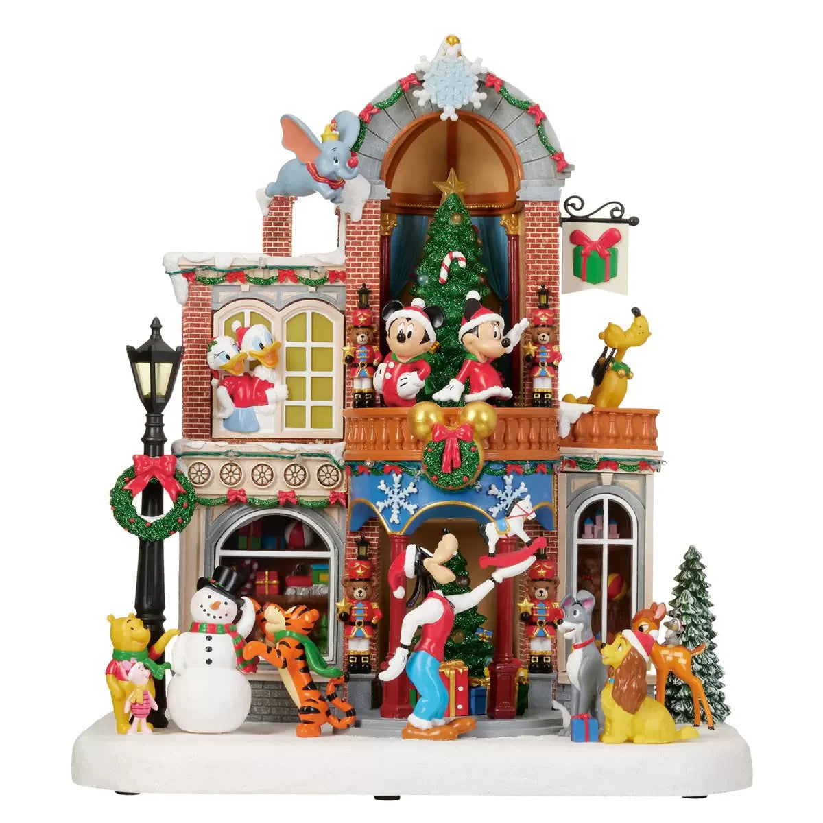 1.25ft (38cm) Disney Animated Holiday Toy Shop with Lights and Music