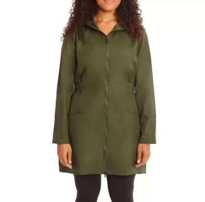 Kirkland Signature Women's Hooded Lightweight Jacket in Black & Green