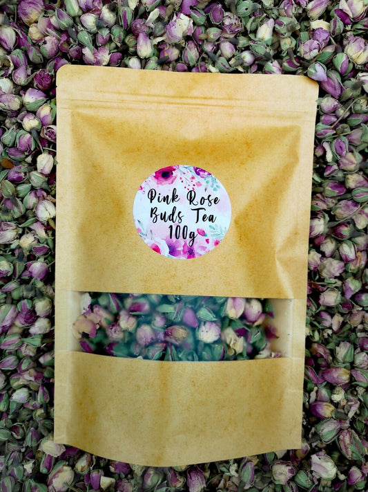 Pink Rose Buds Dried Whole (Rose Bud) Premium Loose Herbal Tea