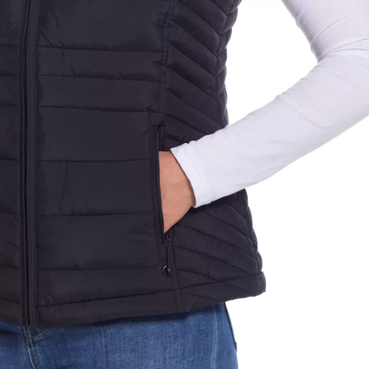 Weatherproof Ladies Quilted Plush Vest Gilet Body Warmer Black Medium