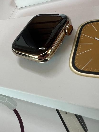 Apple Watch Series 9 Cellular 41 mm Gold St Steel Case Clay Sports band  M/L