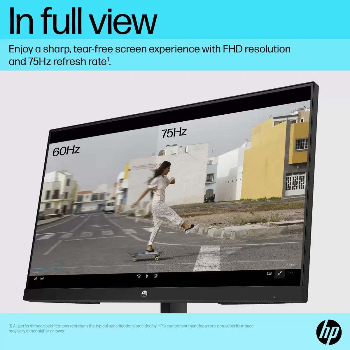 HP Monitor V24v G5 23.8 Inch Full HD 75Hz Monitor, 6D8H0AA#ABU